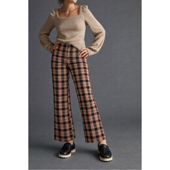Anthropologie Pants - Anthropologie Maeve Plaid Flared Trouser Pants